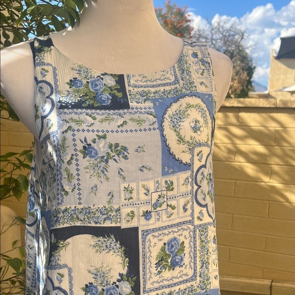 Abercrombie Fitch Patchwork Floral Print Mini Dress Women's Size L - Picture 6 of 8